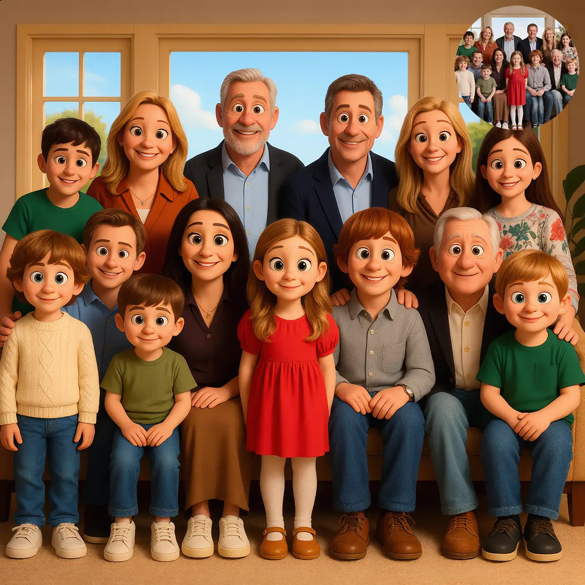 Pixar Style Portrait from Photo, Couple, Family, Pet Gift, Animated Style Portraits, Digital 3D Portrait, Gift, Digital Pixar Art