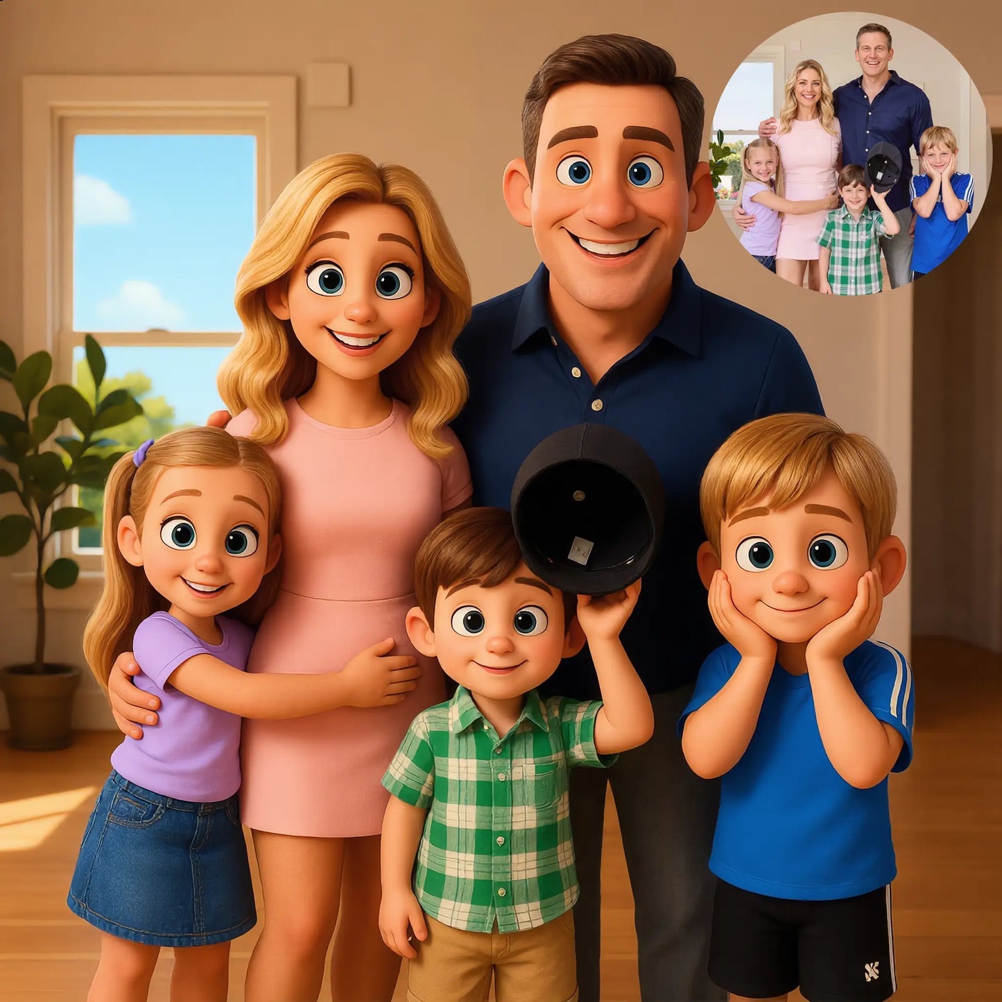 Pixar Style Portrait from Photo, Couple, Family, Pet Gift, Animated Style Portraits, Digital 3D Portrait, Gift, Digital Pixar Art