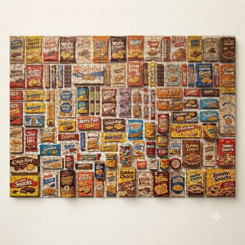 CUSYOU™: The Nostalgia Collection - Retro Snack Wood Puzzle (1000 Pieces)