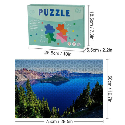 CUSYOU™: Crater Lake - Retro Snack Wood Puzzle (1000 Pieces)