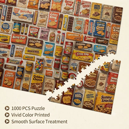 CUSYOU™: The Nostalgia Collection - Retro Snack Wood Puzzle (1000 Pieces)