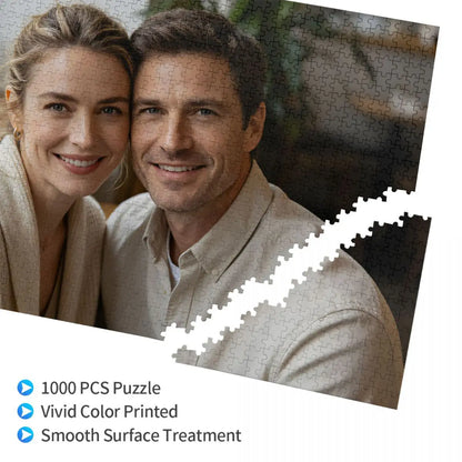 Custom Photo Puzzle - Personalized Wooden Jigsaw Puzzle from Your Picture - Unique Gift for Couples, Anniversary, Family, Birthday