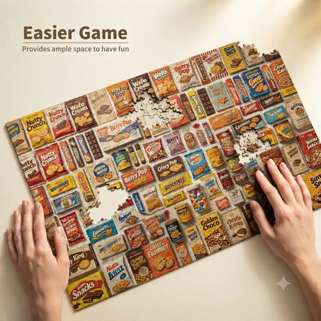 CUSYOU™: The Nostalgia Collection - Retro Snack Wood Puzzle (1000 Pieces)