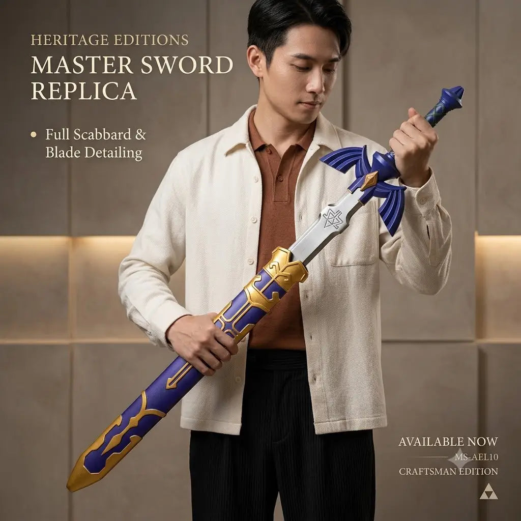 The Legend of Zelda Master Sword Replica – 1:1 Premium Premium PU Foam Prop for Cosplay & Display