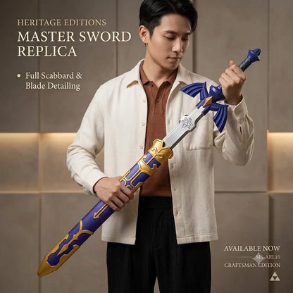 The Legend of Zelda Master Sword Replica – 1:1 Premium Premium PU Foam Prop for Cosplay & Display