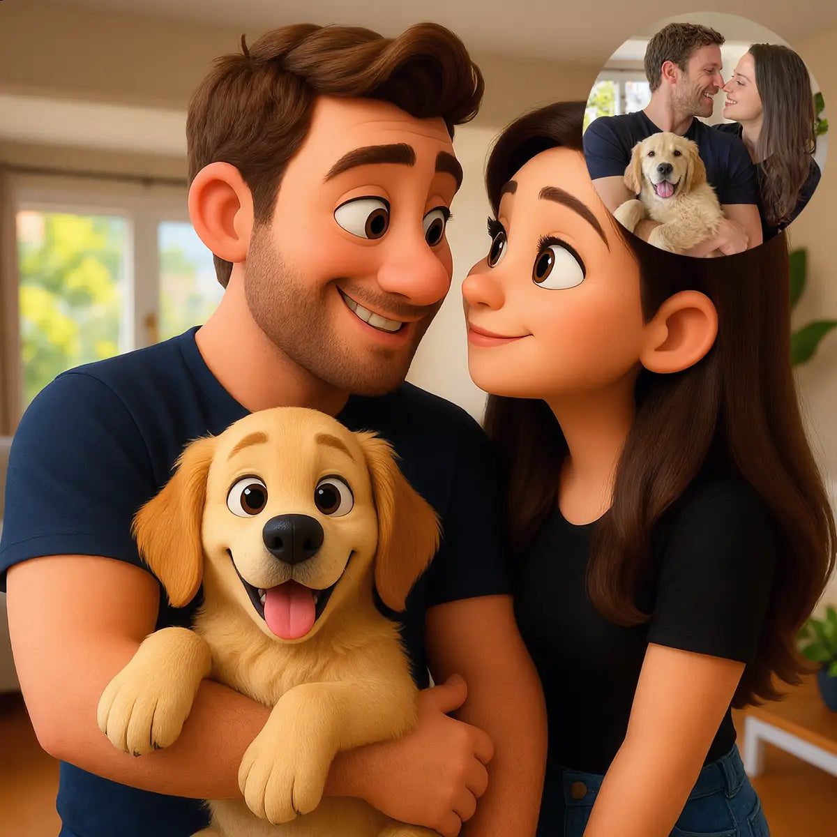Pixar Style Portrait from Photo, Couple, Family, Pet Gift, Animated Style Portraits, Digital 3D Portrait, Gift, Digital Pixar Art