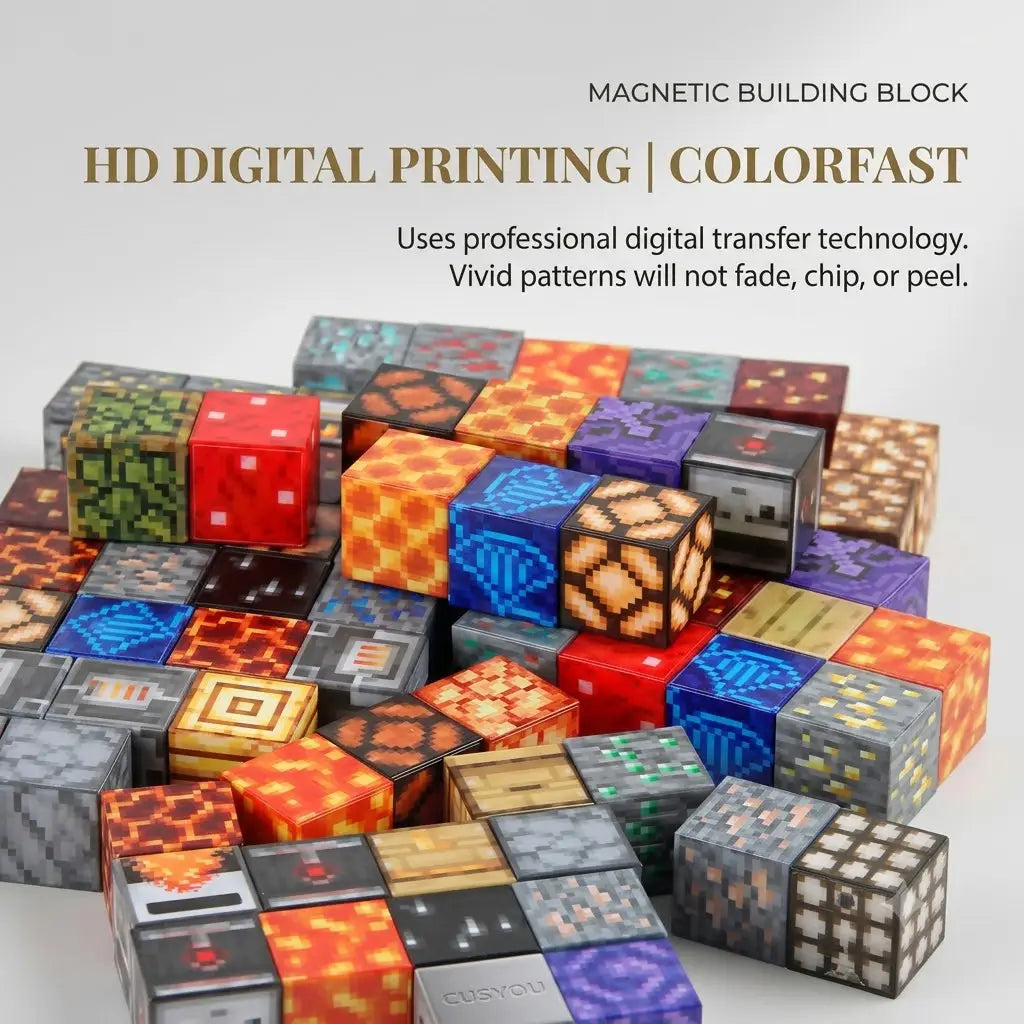 Custom Magnetic Pixel Blocks – Pick Your Pieces
