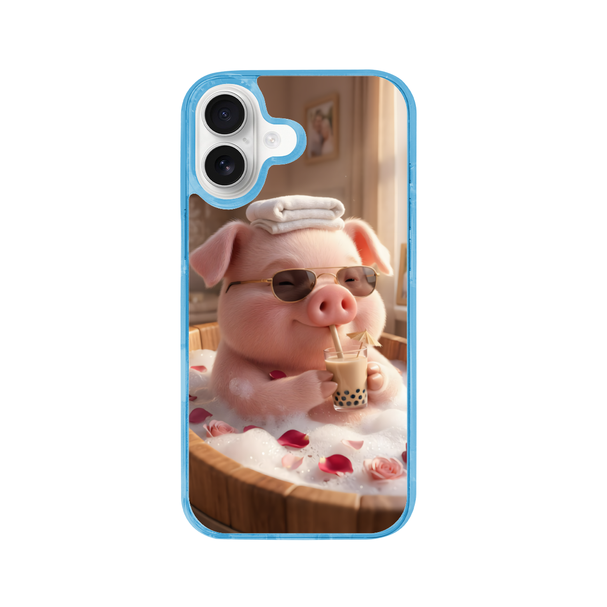 The Spa-Loving Boss Pig Phone Case for iPhone 17