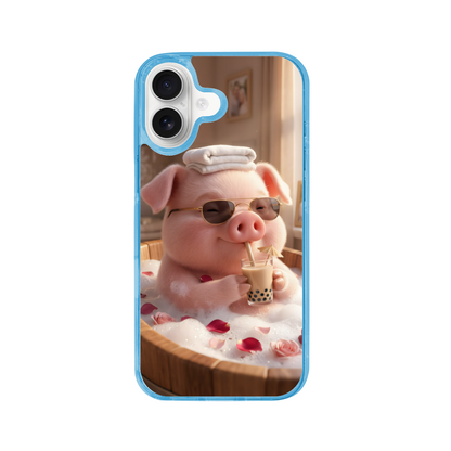 The Spa-Loving Boss Pig Phone Case for iPhone 17
