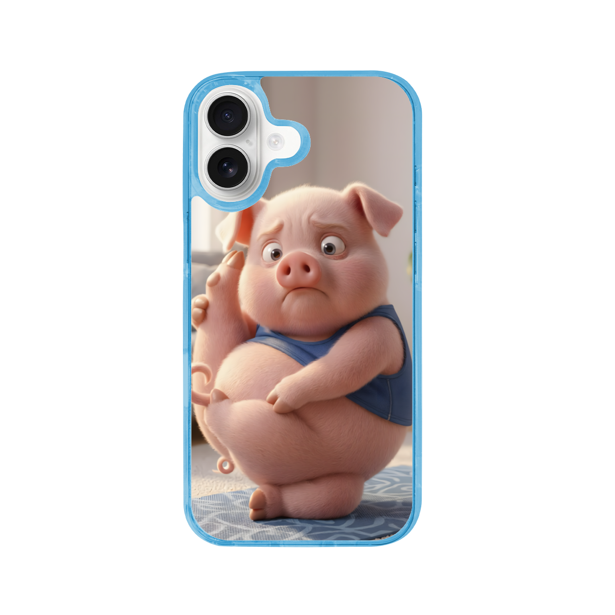 The Epic Yoga Fail Pig Phone Case for iPhone 17