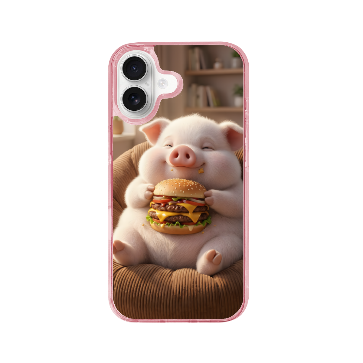 The Carb-Addicted Happy Pig Phone Case for iPhone 17
